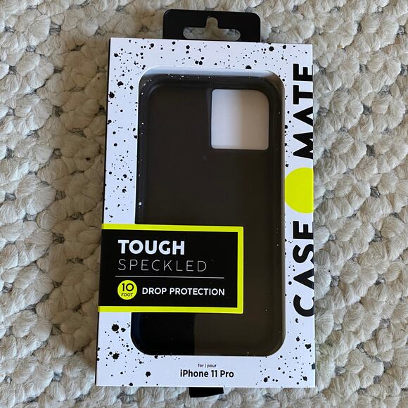 Case-Mate Black Speckled iPhone 11 Pro case NEW IN BOX 10' drop Protection NWT - Picture 1 of 6